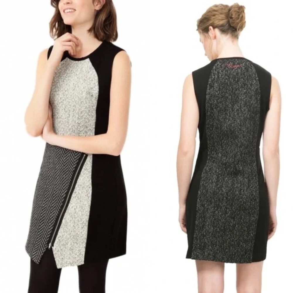 Desigual Women's Black White Patch Work Oceano Dress Size 40 / 8 US / Medium